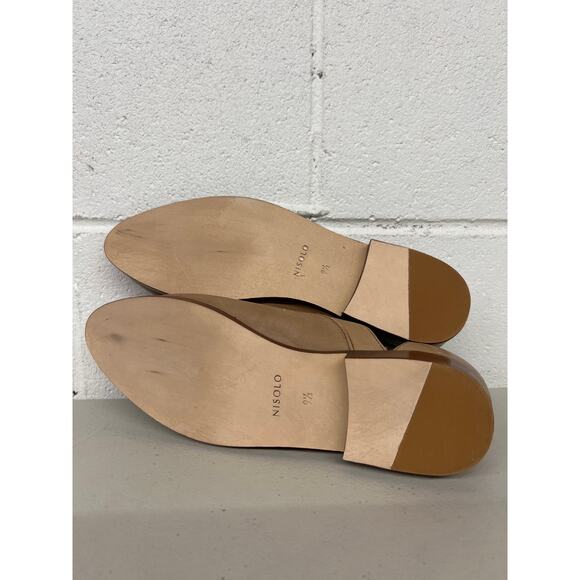 Nisolo 9.5 Almond Brown Emma D'orsay Classic Leather Oxford Mule Loafer Shoes - Picture 7 of 7